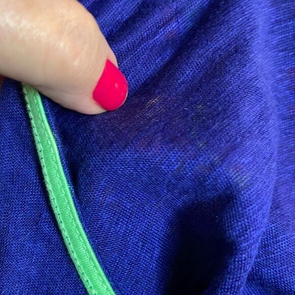 JCP size XL linen semi sheer purple lime green racer back tank top. - Picture 5 of 5